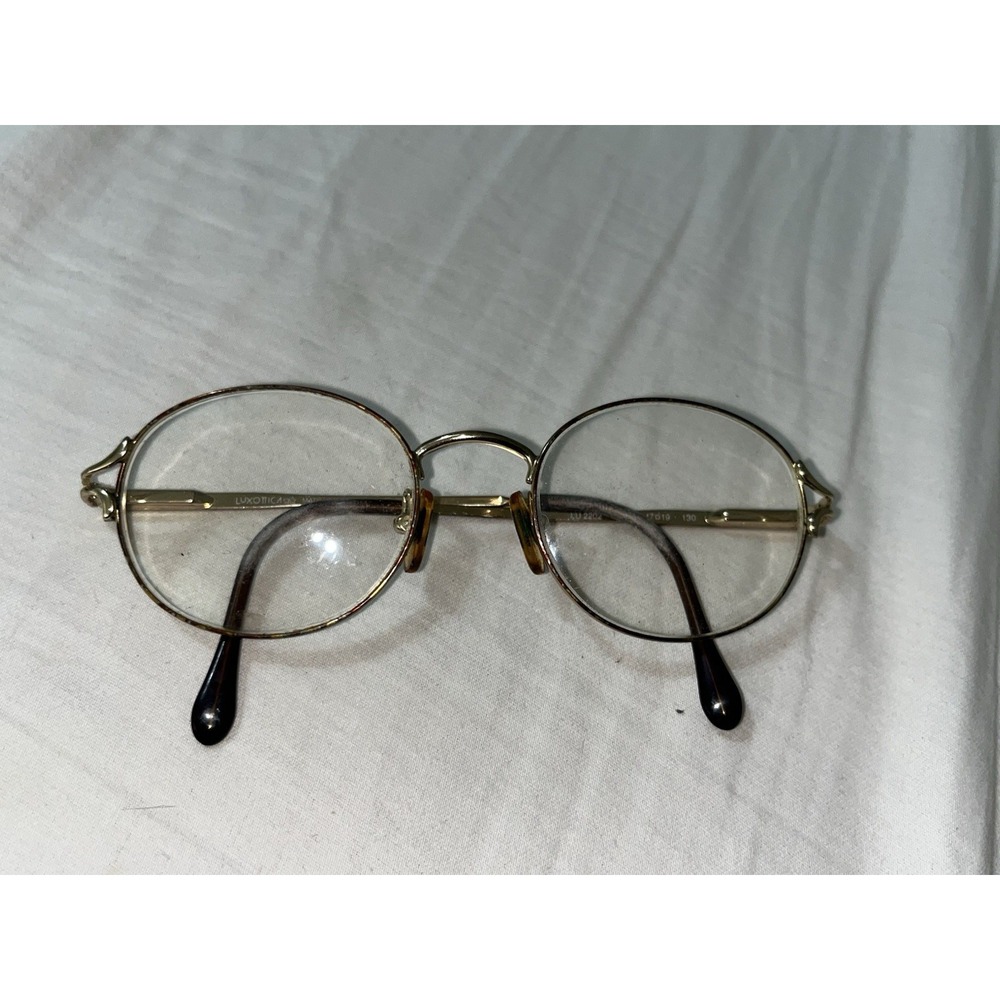 Luxottica Italian Metal Wire Rim Round Glasses Frames Only,G673 Lu2202,47-19-135